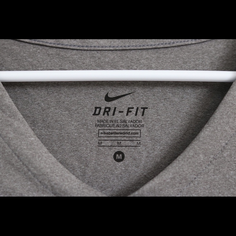 grey dri fit nike top